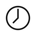 Clock vector icon in modern design style for web site and mobile app