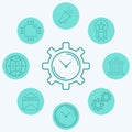 Clock vector icon sign symbol Royalty Free Stock Photo