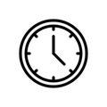 Clock vector thin line icon Royalty Free Stock Photo