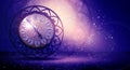Clock vintage on an abstract background bokeh Royalty Free Stock Photo