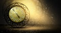 Clock vintage on an abstract background bokeh Royalty Free Stock Photo