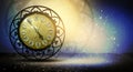 Clock vintage on an abstract background bokeh Royalty Free Stock Photo