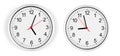 Clock on wall isolated with clipping path Royalty Free Stock Photo
