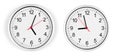 Clock on wall isolated with clipping path