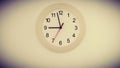 Clock on wall showing nine hours Royalty Free Stock Photo