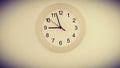 Clock on wall showing nine hours Royalty Free Stock Photo