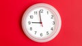 Clock on wall showing nine hours Royalty Free Stock Photo