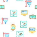 Clock And Watch Time Equipment Icons Set Vector Royalty Free Stock Photo