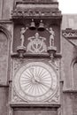 Clock on Wells Cathedral Church; England Royalty Free Stock Photo