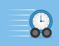 Clock Wheels Speeding Royalty Free Stock Photo