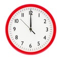 Clock on a white isolated background shows 12 o`clock on New Year`s Eve