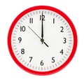 Clock on a white isolated background shows 12 o`clock on New Year`s Eve Royalty Free Stock Photo