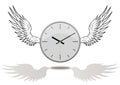 Clock with wings