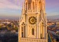 Clock of Zagreb Cathedral Tower in Croatia. It is on the Kaptol Royalty Free Stock Photo