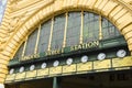 Clocks above the main entrance of Flinders Street Railway Station in Melbourne, Australia