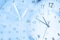 Clocks and calendars blue composite Royalty Free Stock Photo
