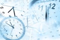 Clocks and calendars blue composite Royalty Free Stock Photo