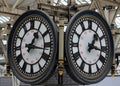 Clocks with 24 hours markings at Waterloo station