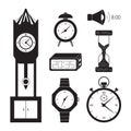 Clocks icon set vector.