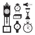 Clocks icon set vector. Royalty Free Stock Photo