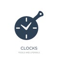 clocks icon in trendy design style. clocks icon isolated on white background. clocks vector icon simple and modern flat symbol for