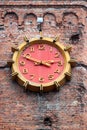 Clocks on old water tower in central Vinnytsia, Ukraine