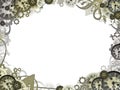 Clocks vintage background frame border Royalty Free Stock Photo