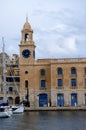 The Clocktower in Grand Harbour in Valletta Malta Royalty Free Stock Photo