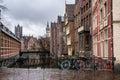 The clocktower of the old Post Officeand Cathedral of St. Bavo Sint-Baafskathedraal