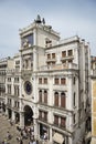 Clocktower in Piazza San Marco in Venice. Royalty Free Stock Photo