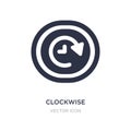 clockwise angled arrows icon on white background. Simple element illustration from UI concept Royalty Free Stock Photo
