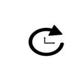 Clockwise arrow rotation.