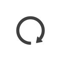 Clockwise direction arrow vector icon