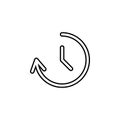 Clockwise rotation icon. Simple glyph, flat vector of time icons for ui and ux, website or mobile application Royalty Free Stock Photo