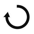 Clockwise round arrow symbol icon