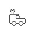 Clockwork car outline icon Royalty Free Stock Photo