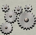 Clockwork cogs and gears Royalty Free Stock Photo