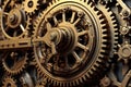 clockwork gears with intricate details and shadows