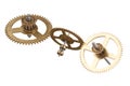 clockwork gears isolated on white