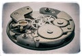 Clockwork with gears in vintage style Royalty Free Stock Photo