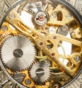 Clockwork inside Royalty Free Stock Photo