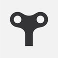 Clockwork key. Simple vector icon