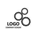 Clockwork logo vector. gear logo vector. Royalty Free Stock Photo