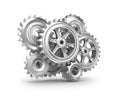 Clockwork mechanism. Cogs and gears.