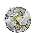 Clockwork old mechanical. close up, macro shot. Vintage gears vi Royalty Free Stock Photo
