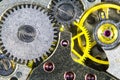 Clockwork old mechanical high resolution Royalty Free Stock Photo