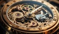 Clockworks turning, precision in motion, success of generative AI generated by AI