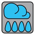 Cloduy rain, icon Royalty Free Stock Photo