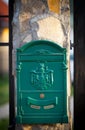 Cloes up of a mailbox on the street