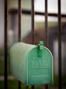 Cloes up of a mailbox on the street